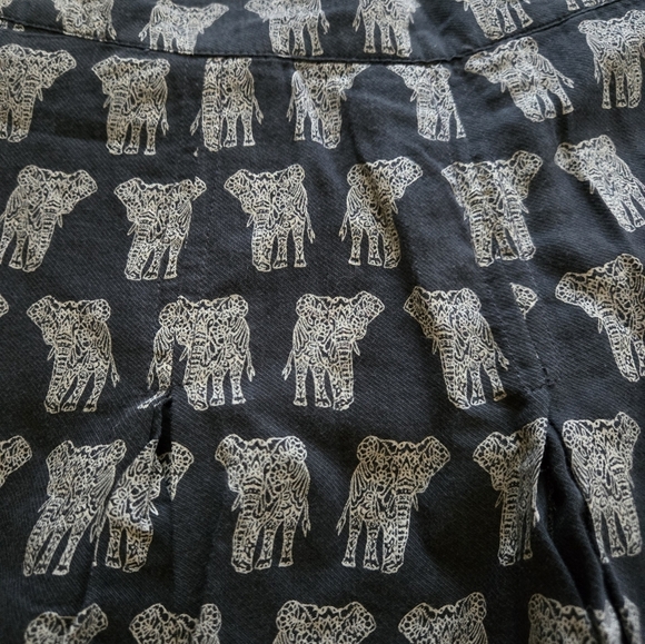 FAT FACE UK Black Skirt with Brown Elephant Pattern. Size 10Uk (6 US) - Picture 8 of 11